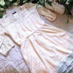 BeBop Ivory/cream lace dress NWT